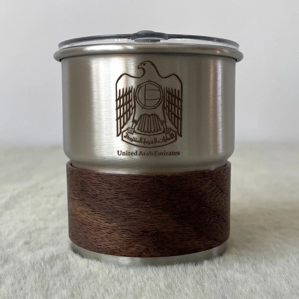 United Arab Emirates Emblem Logo 300ML Coffee Cup Outdoor Camping Stainless Steel Cups Restaurant Mug Wholesale